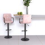 Furnova Barski stolčki 2 kosa roza žamet, (22055980) | Shoptok.si