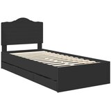  Okvir za krevet Crna 90 x 190 cm Inženjersko Drvo - Crna 90 x 190 cm | shoptok.hr