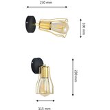  Zidna spot svetiljka TUBE 1xE27/15W/230V zlatna/crna | Eponuda.com