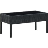 The Living Store Vrtna miza črna 75x40x37 cm poli ratan - Vrtna Miza, (21475134) | Shoptok.si