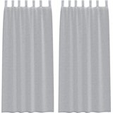 vidaXL Zavese z zavesami 2 pcs Temno siva 140 x 245 cm Poliester | Shoptok.si