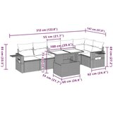  7-dijelni set vrtnih sofa svjetlosivi od poliratana | shoptok.hr