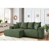 Bobochic Paris zelena žametna kotna sedežna garnitura enjoy | Shoptok.si