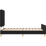  Crni okvir kreveta 140x190 cm - tkanina | shoptok.hr