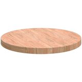 vidaXL Gornji dio stola Svjetlosmeđa Ø 60 x 4 cm Čvrsto drvo hrasta | shoptok.hr