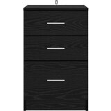 vidaXL Nočna omarica Črni hrast 40 x 40 x 63 cm Konstruiran les | Shoptok.si