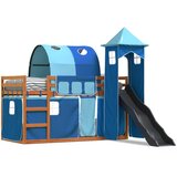  The living store pograd s toboganom in zavesami moder 90x200 cm - pograd, (21488546) | Shoptok.si
