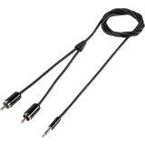 SpeaKa Professional SP-7870480 cinch / klinker avdio priključni kabel [2x moški cinch konektor - 1x 3\,5 mm banana moški konektor] 0.80 m črna super mehki plašč, (20432309) Cene