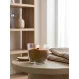 Sinsay Mirisna svijeća s drvenim fitiljem Salted Carmel Slike