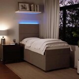  Box spring krevet s madracem svjetlosivi 100x200 cm baršunasti | shoptok.hr