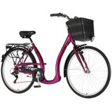 Visitor Bicikl city vintage 28" alu 19" v-brake 6 brzina 167-192cm (l/xl) ljubičasti perla uv sjaj | Eponuda.com