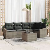 vidaXL set od 5 komada vrtnog kauča s jastučićima crni poli ratan | shoptok.hr