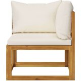  Modularna kutna sofa i krem bijeli jastuci bagremovo drvo | shoptok.hr
