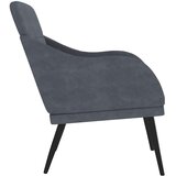  Fotelja tamnosiva 63 x 76 x 80 cm baršunasta | Eponuda.com