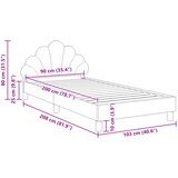 Krevet za djecu s uzglavljem Morska zelena 90 x 200 cm Baršun | shoptok.hr