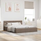  Hidraulični okvir za krevet LED od tkanine smeđesivi 160x200 cm | shoptok.hr