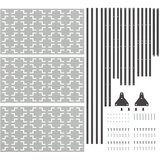  Zaslon za privatnost 100 x 50 x 180 cm Pocinčani čelik Srebrna | shoptok.hr