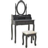 vidaXL Mizica za ličenje s stolčkom siva 75x69x140 cm les pavlovnije, (20713092) | Shoptok.si