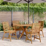  5-dijelni vrtni blagovaonski set od masivnog bagremovog drva | shoptok.hr