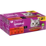 Whiskas Mega pakiranje 1+ Adult vrečke 48 x 85 g - Klasični izbor (govedina, jagnjetina, perutnina, piščanec)