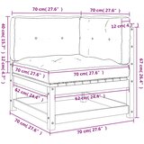  Kutna vrtna sofa od masivne borovine s jastucima | shoptok.hr