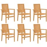 Složive vrtne stolice 6 kom 56 5x57 5x91 cm od masivne tikovine | shoptok.hr