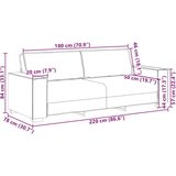 vidaXL Trosed Temno siv 180 cm blago | Shoptok.si