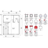 Male kuće Drvena kuća FALUN A 595 × 500 cm sa šindrom | shoptok.hr