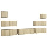 Maison Chic Komplet TV omarice - TV enot 7-delni sonoma hrast konstruiran les, (21702406) | Shoptok.si