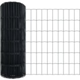 vidaXL Evropska ograja s 13 špicastimi stožci 0.8x25 m cinkano jeklo sivo | Shoptok.si