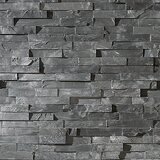  Stenska obloga Pietra (15 x 60 cm, črna, naravni kamen) | Shoptok.si