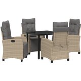 vidaXL 5-dijelni set vrtne blagovaonice bež poli ratana | shoptok.hr
