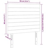  LED uzglavlje tamnozeleno 90x5x118/128 cm baršunasto | shoptok.hr