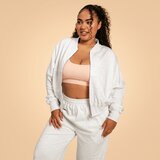 BeastPink ženski duks Zip-Up Bliss Grey