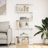 vidaXL Pregrada / regal za knjige 5 razina bijeli 70x24x161 cm drveni | shoptok.hr