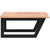  Zidna polica za umivaonik od čelika i masivne hrastovine Smeđa 60 x 50 x 2 cm | shoptok.hr