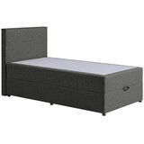 MID.YOU POSTELJA Z VZMETNICO 100 cm x 200 cm , tekstil, leseni material antracit | Shoptok.si