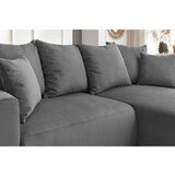 Bobochic Paris Siva baršunasti kutna garnitura Enjoy – | shoptok.hr