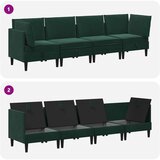  Set namještaja za dnevni boravak 4 pcs Tamnozelena Baršun | shoptok.hr