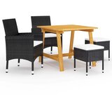  5-dijelni vrtni blagovaonski set crni | shoptok.hr