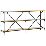  Konzolni stol boja hrasta sonome 160x30x75 cm od drva i željeza | shoptok.hr