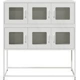  Komoda ružičasta 100,5x39x107 cm hladno valjani čelik Bijela | shoptok.hr