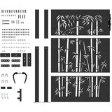  Vrtna vrata Crna 110 x 155 cm Čelik s prahom premazan | shoptok.hr