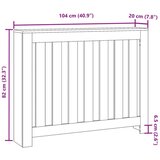 vidaXL Zaslon za radiator Črn hrast 104x20x82 cm Inženirski les Cene