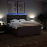  Krevet s oprugama i madracem tamnosmeđi 180x200 cm tkanina | shoptok.hr