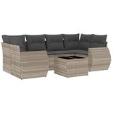  7-dijelni set vrtnih sofa svjetlosivi od poliratana | shoptok.hr