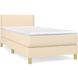 Maison Chic Box spring postelja - Vzmetna postelja z vzmetnico krem 100x200 cm blago SL6726, (21885843) Cene