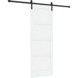 vidaXL Klizna Vrata s Opremljenjem bijela 78x211 cm čvrsto borovo drvo | shoptok.hr