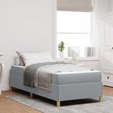  Krevetna konstrukcija Svijetlo siva 90 x 190 cm tkanina | shoptok.hr
