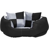  Dvostrani perivi jastuk za pse sivo-crni 65 x 50 x 20 cm | shoptok.hr